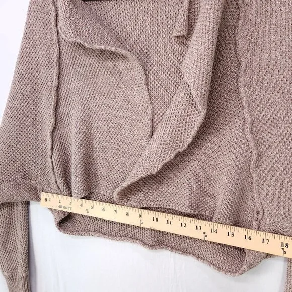 Cue & Emm Knitted Shrug Open Front Cardigan Linen Blend Crop Medium Boho Beach - Picture 7 of 13